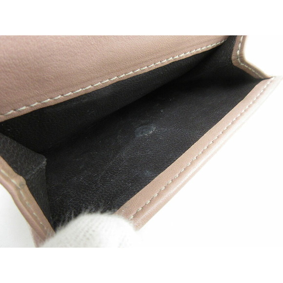 Gucci GG Double Hook Bifold Wallet Pink Beige Canvas Leather - Picture 10 of 10